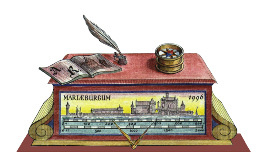 Malbork panoramic map print